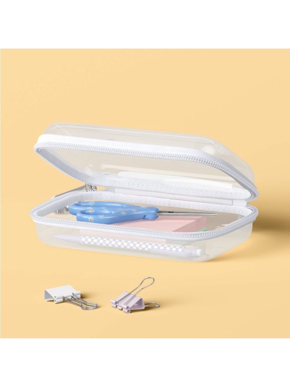 NWT Target Up & Up Mini Hard Sided Clear Zipper Travel Case